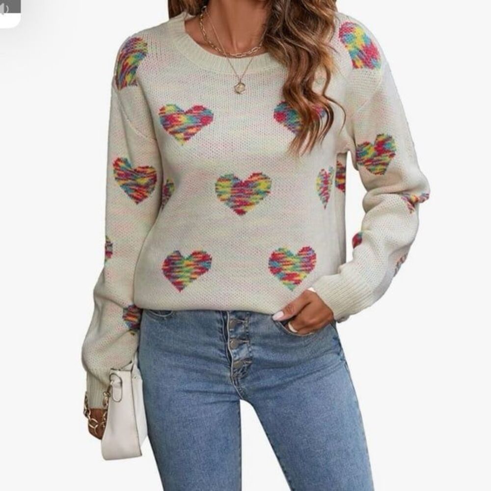 Valentine’s Day Sweater crew neck NWOT SZ large